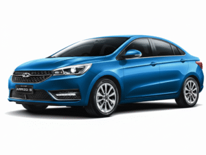Front view of Chery Arrizo rental car in Alexandria